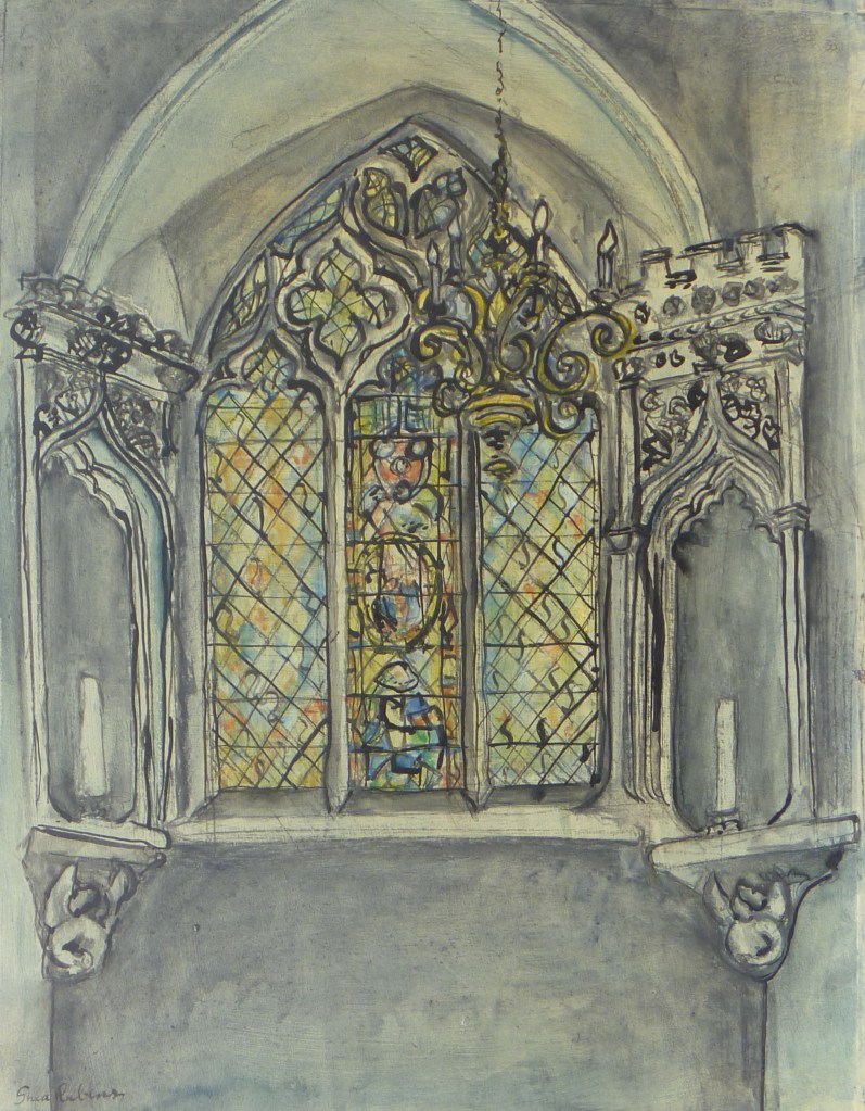 MICHAELHOUSE STUDY Indian ink, watercolour on paper 57 x 44 cm