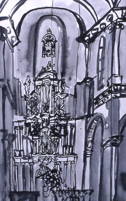 Westerkerk ink drawing