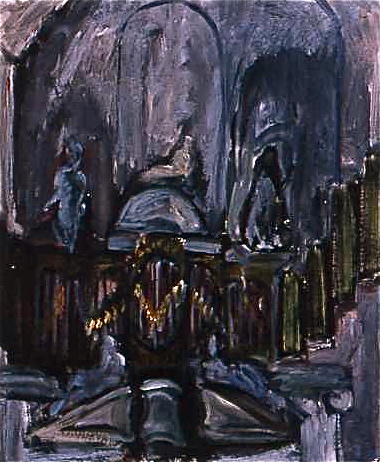 Westerkerk Organ (oil study) 30 x 26 cm