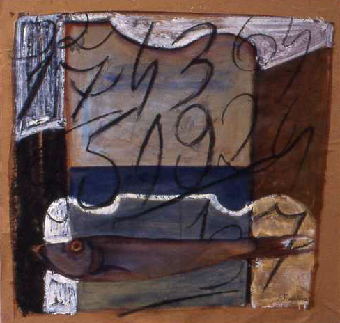 LIKE NUMBERS charcoal & oil on paper 75 x 75 cm