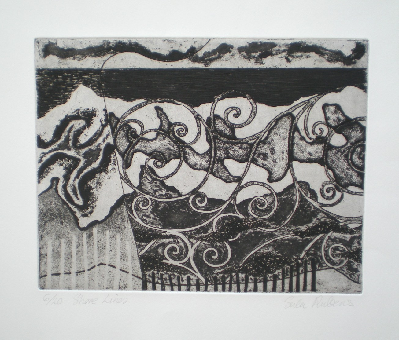 SHORE LINES etching