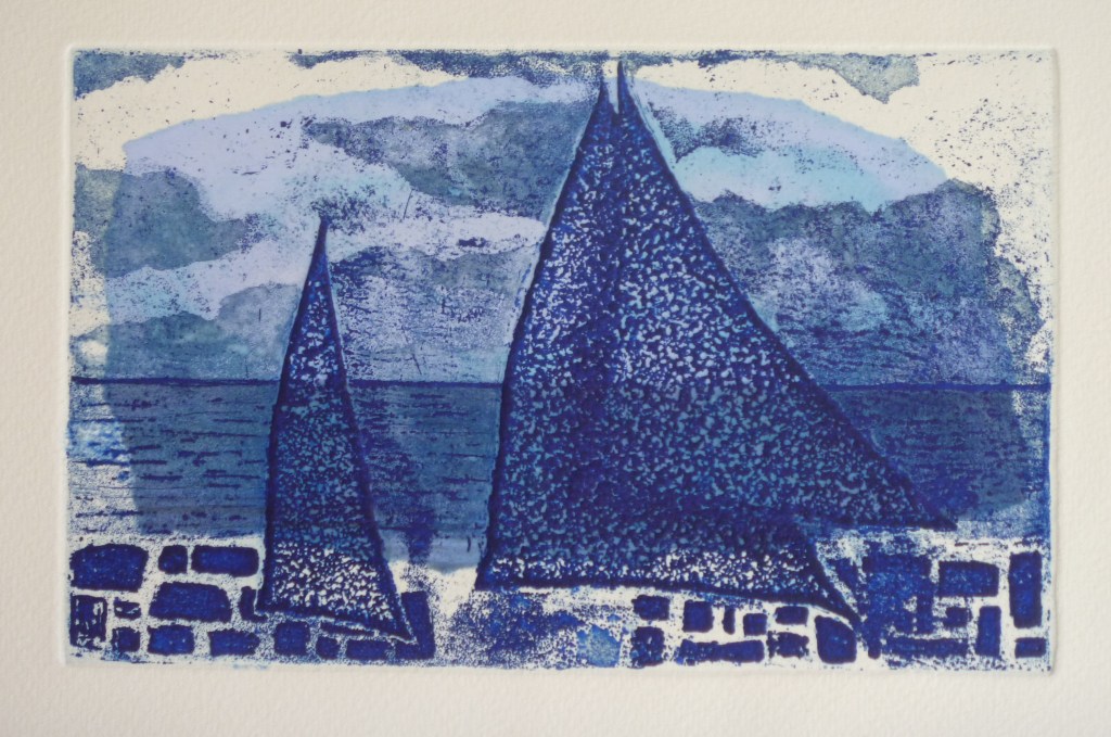 DONOUSSA QUAY etching (chine colle)