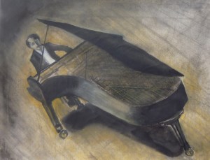 JEAN-EFFLAM BAVOUZET charcoal, acrylic, Indian Ink on paper 40 x 50 cm