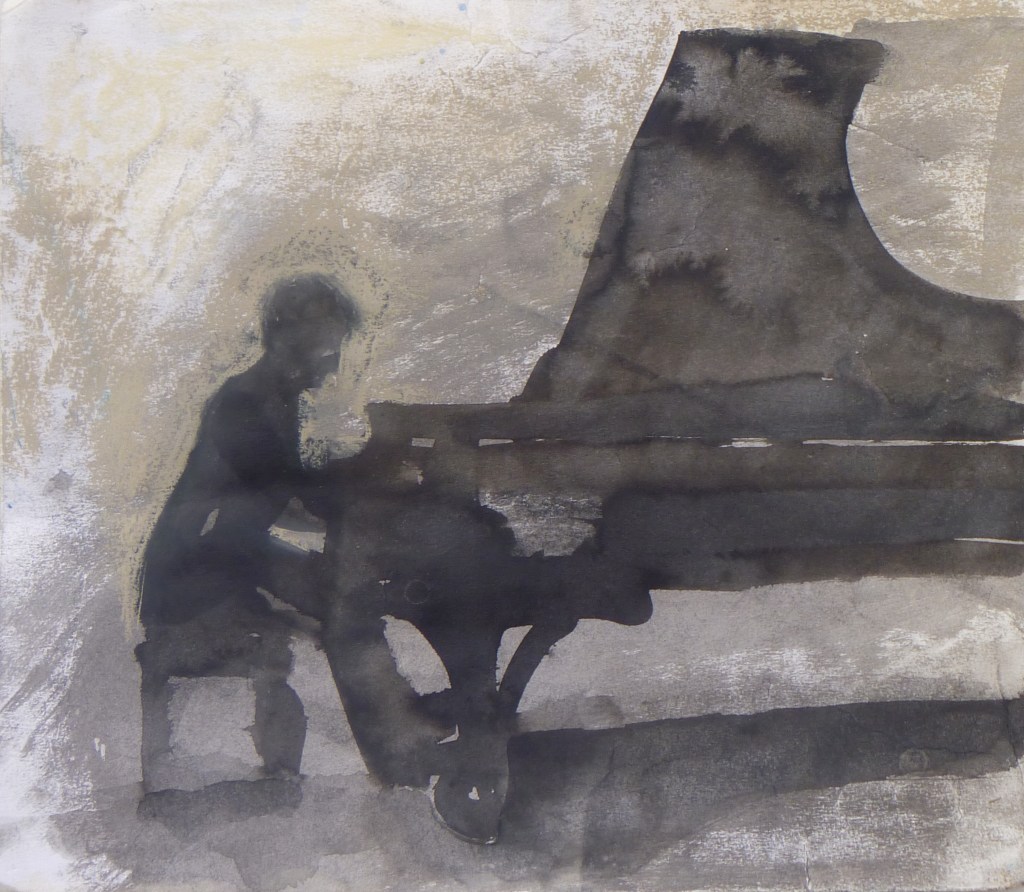 JEAN-EFFLAM BAVOUZET pastel, Indian Ink on paper 34 x 35 cm