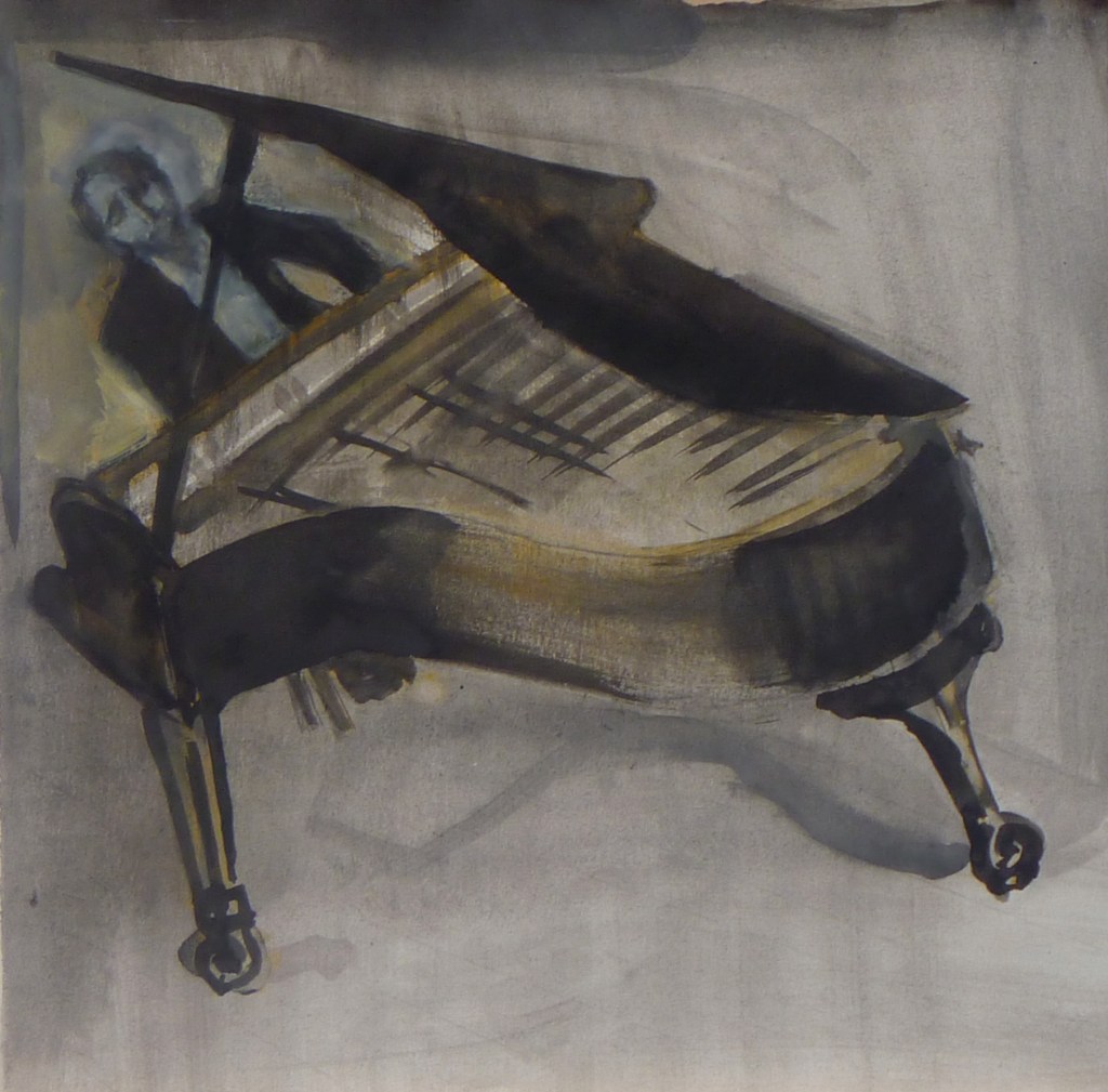 JEAN-EFFLAM BAVOUZET acrylic, Indian Ink on paper 36 x 37 cm