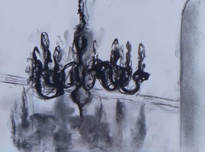 MICHAELHOUSE STUDY charcoal, Indian ink on paper