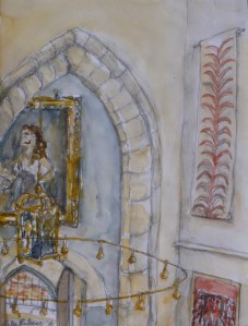 MICHAELHOUSE STUDY watercolour on paper